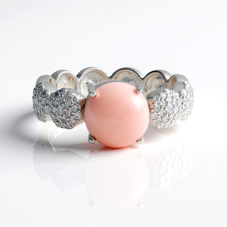 Anello in argento con Opale Rosa (de Melo Essence)
