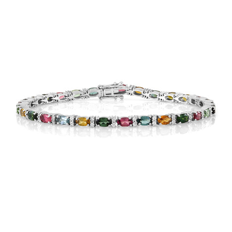Zilveren armband met toermalijnen