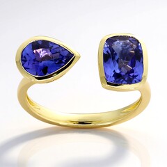 Anello in oro con Tanzanite AAA