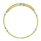 Stalen halsband met turkooisstenen (Riya)