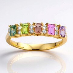 Anello in oro con Zaffiro Fancy (CIRARI)