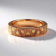 Bague en or et Diamant rose de France SI1 d'Argyle  (Annette)