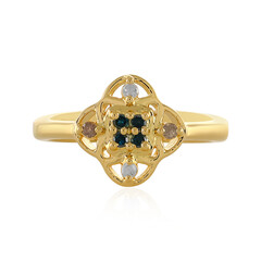 Anello in argento con Diamante Blu I3