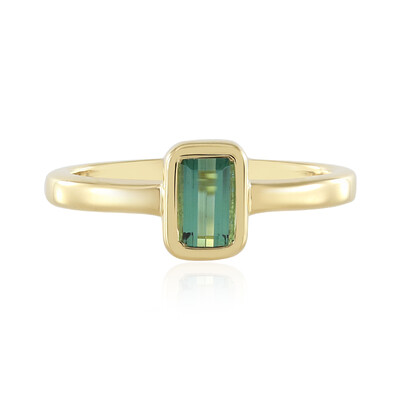 Anillo en plata con Turmalina verde Benedito (Adela Silber)