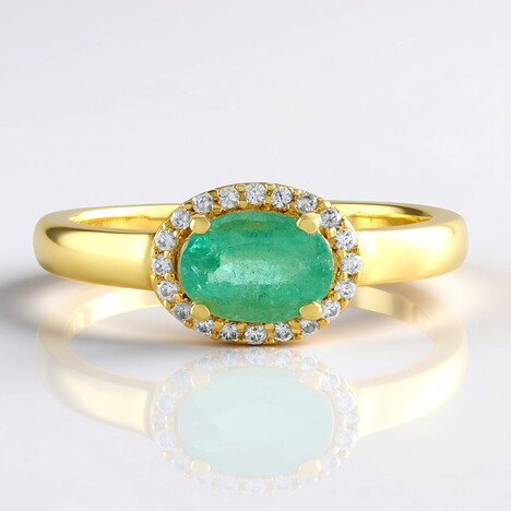 Anello in argento con Smeraldo Russo