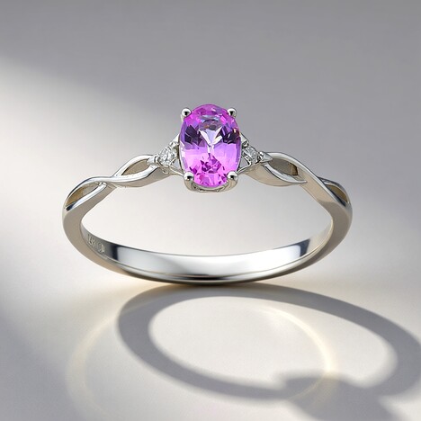 Anello in oro con Zaffiro Rosa (CIRARI)