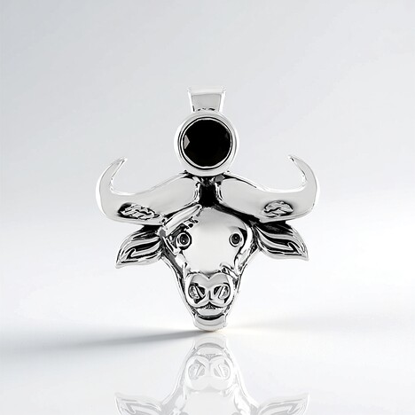 Ciondolo in argento con Onice Nero