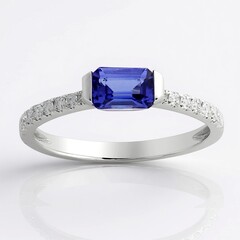Anello in oro con Tanzanite AAA
