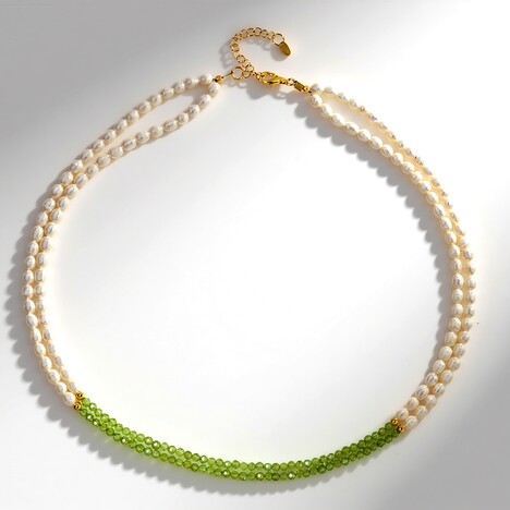 Collana in argento con Perla d'Acqua Dolce Bianca (Riya)