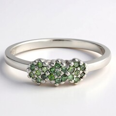 Anello placcato in platino con Diamante Fancy