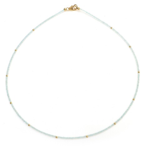 Brasilianischer Aquamarin-Silberhalskette