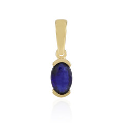 Zilveren hanger met een Madagaskar Blauwe Saffier