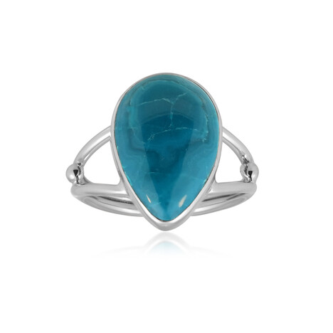 Blauer Atacama-Opal-Silberring
