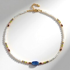 Collana in argento con Cianite (Riya)