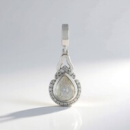 Ciondolo in argento con Labradorite rosa Maniry