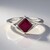 Anello in argento con Rubino del Madagascar