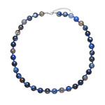 Mongolischer Achat-Silberhalskette