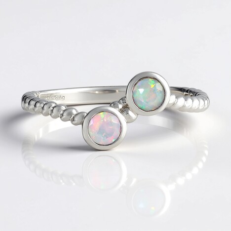 Anello in argento con Opale di Welo