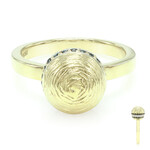 Schwarzer Spinell-Silberring (MONOSONO COLLECTION)