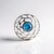 Ciondolo in argento con Topazio Blu Londra (MONOSONO COLLECTION)