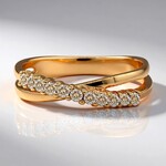 Anello in oro con Diamante Rose de France SI1 di Argyle (Annette)