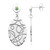 Pendientes en plata con Tsavorita