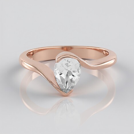 Anello in argento con Topazio Bianco