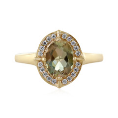 Anillo en oro con Piedra del sol de Oregón