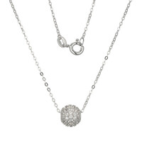 Zircon Silver Necklace (Adela Silber)
