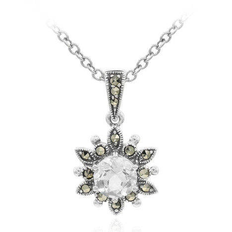 Collar en plata con Topacio blanco