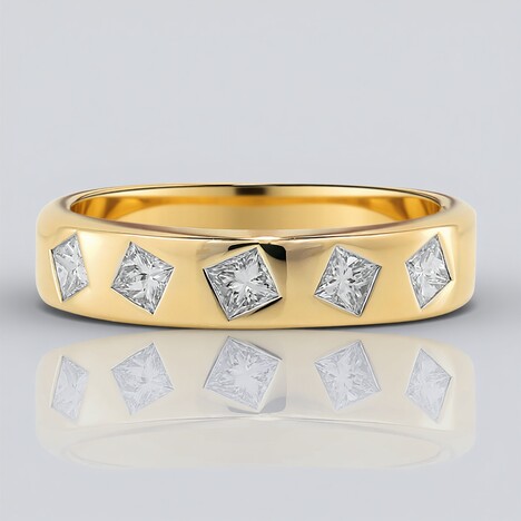 Anello in oro con Diamante IF (D) (Annette)