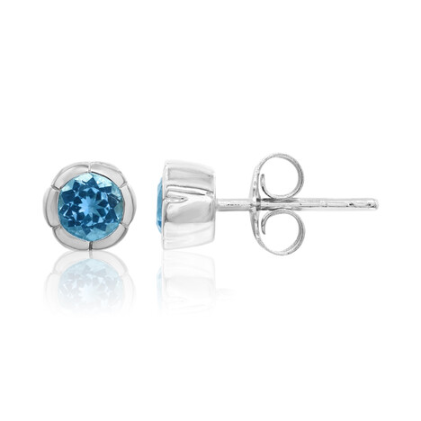 Santa Maria-Aquamarin-Silberohrringe