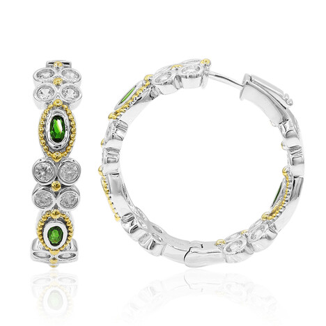 Zilveren oorbellen met Russische diopsiedstenen (Dallas Prince Designs)