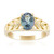 Anello in oro con Tanzanite Blu-Verde Non Riscaldata