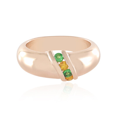 Bague en argent et Tsavorite de Tanzanie (Adela Silber)