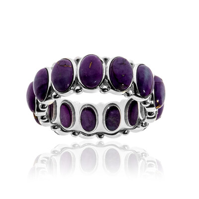 Zilveren ring met Paarse Kingman Mohave Turkooisen