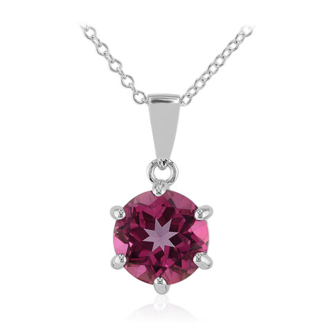 Collier en argent et Topaze rose