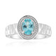 Anello in argento con Apatite Blu (Pallanova)