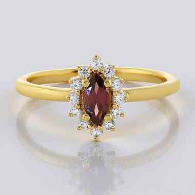 Zilveren ring met een Framboos Zirkoon