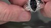 Anillo en plata con Topacio azul de Londres (de Melo Essence)