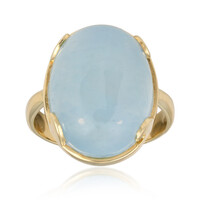 Anillo en plata con Aguamarina de Brasil (Bali Barong)