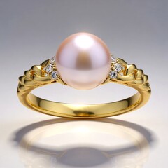 Anello in oro con Perla d'Acqua Dolce Rosa (CIRARI)