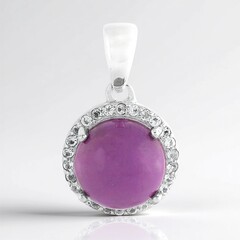 Pendentif en argent et Phosphosidérite