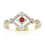 Roter Beryll-Goldring