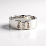 Anello in argento con Diamante Champagne I2 (de Melo Essence)