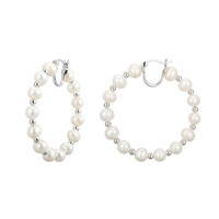 Orecchini in argento con Perla d'Acqua Dolce Bianca