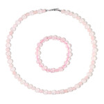 Parure en argent et Quartz rose