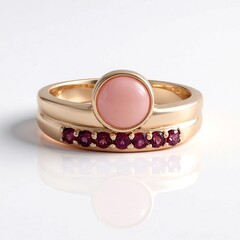 Anello in argento con Opale Rosa (KM by Juwelo)