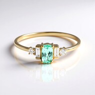 Anello in oro con Tormalina Paraíba (AMAYANI)