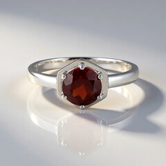 Anello in argento con Granato Essonite